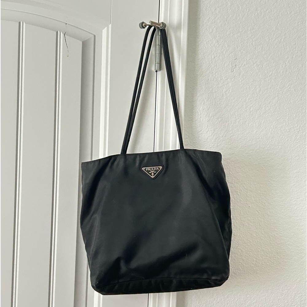 Vintage Prada Tessyto Nylon Shoulder Tote Bag